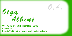 olga albini business card